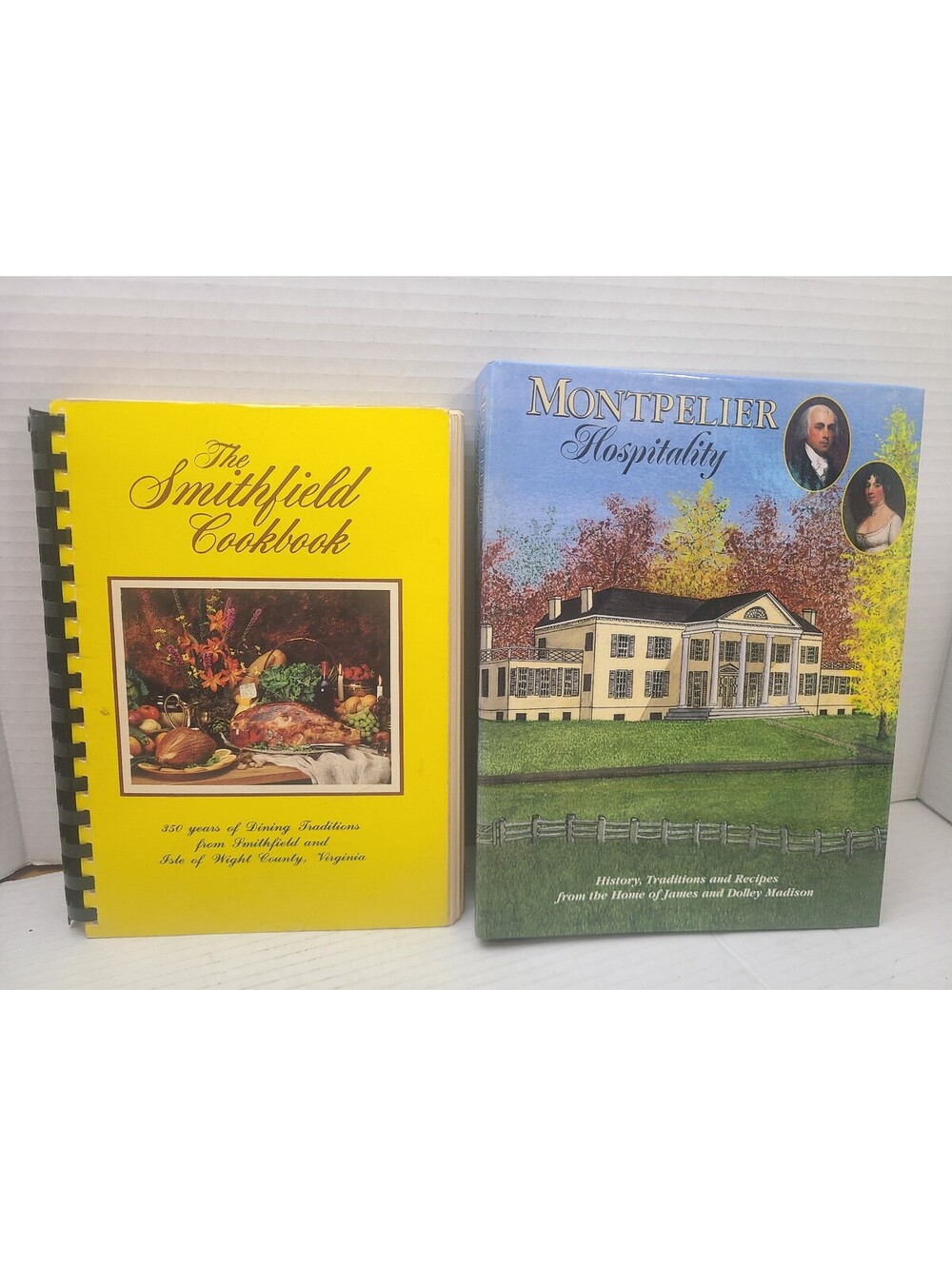 Lot of 2 Vintage Cookbooks - The Smithfield Cookbook, Montpelier Hospitality